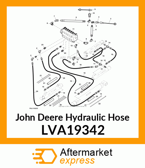 HOSE, HYDRAULIC, 1/2" X 32" LVA19342