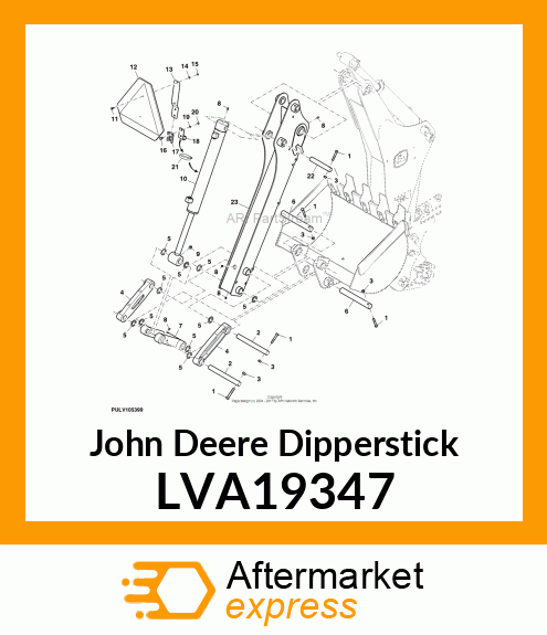 WELDMENT, DIPPERSTICK, 485A LVA19347