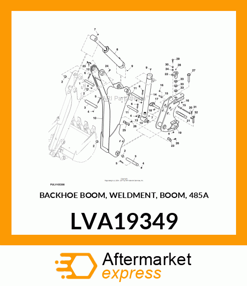 BACKHOE BOOM, WELDMENT, BOOM, 485A LVA19349