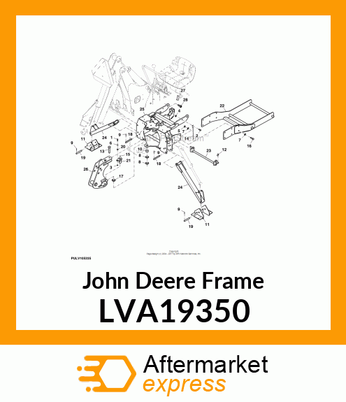 WELDMENT, SWING FRAME, 485A LVA19350