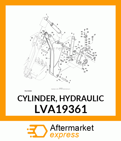 CYLINDER, HYDRAULIC LVA19361