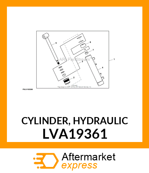 CYLINDER, HYDRAULIC LVA19361