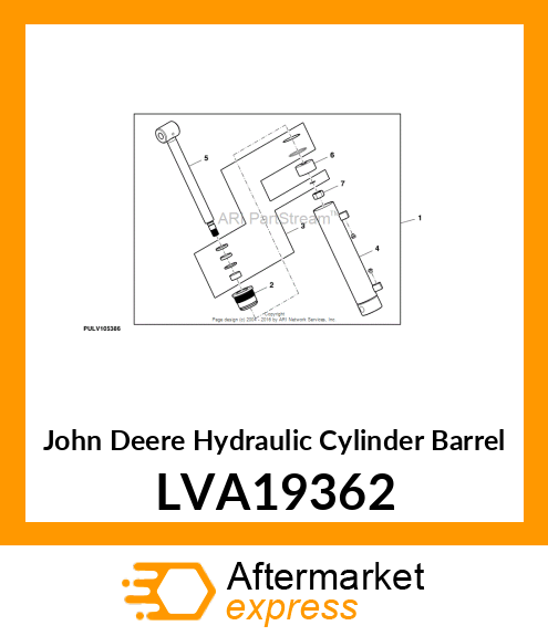 BARREL, HYDRAULIC CYLINDER LVA19362