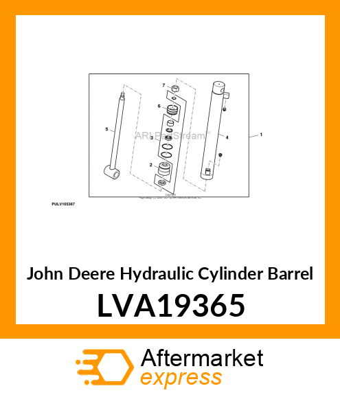 BARREL, HYDRAULIC CYLINDER LVA19365