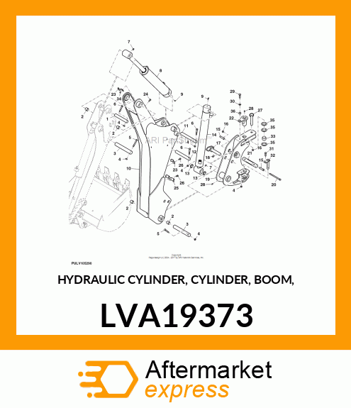 HYDRAULIC CYLINDER, CYLINDER, BOOM, LVA19373