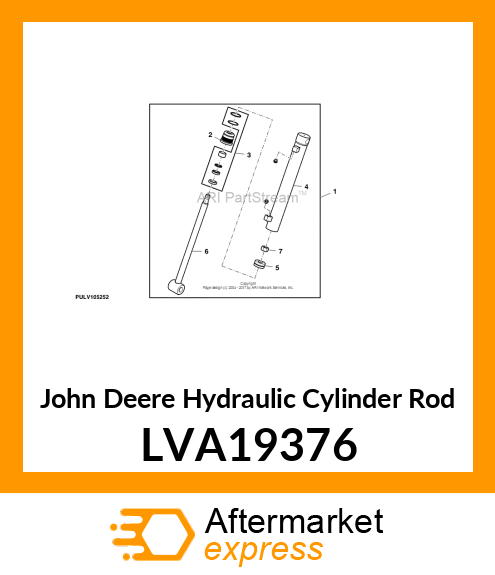 ROD, HYDRAULIC CYLINDER LVA19376