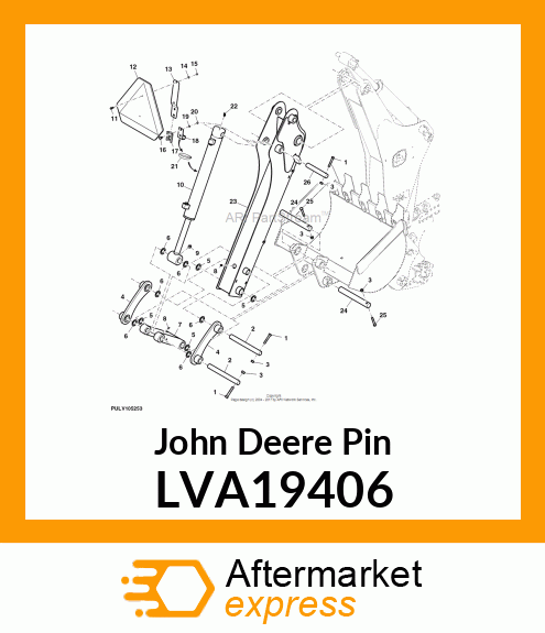 PIN, BACKHOE RETAINER LVA19406