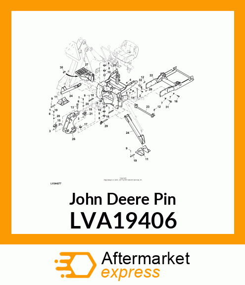 PIN, BACKHOE RETAINER LVA19406