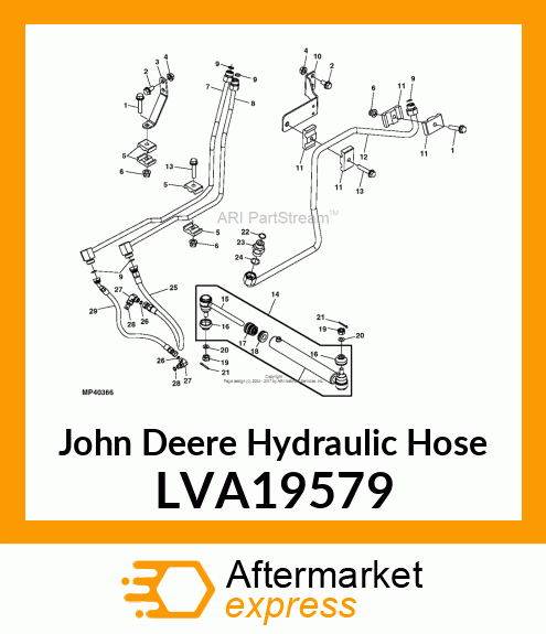 HYDRAULIC HOSE, HOSE, HYDRAULIC STE LVA19579