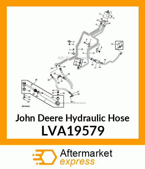 HYDRAULIC HOSE, HOSE, HYDRAULIC STE LVA19579