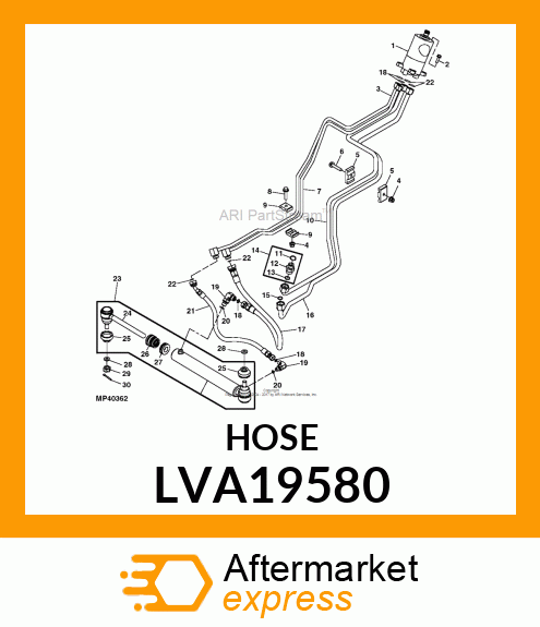 HYDRAULIC HOSE, HOSE, HYDRAULIC STE LVA19580