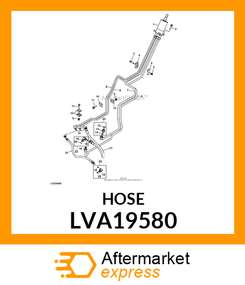 HYDRAULIC HOSE, HOSE, HYDRAULIC STE LVA19580