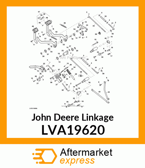 LINKAGE, WELDMENT, OS 4R PARK BRAKE LVA19620