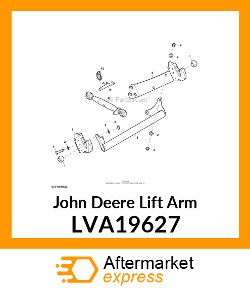 LIFT ARM, LIFT ARM, FRONT HITCH, CA LVA19627