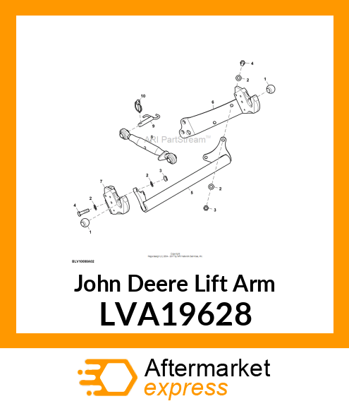 LIFT ARM, LIFT ARM, FRONT HITCH, CA LVA19628