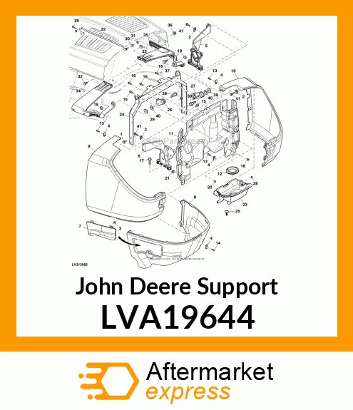 SUPPORT, HOOD PIVOT, LH LVA19644