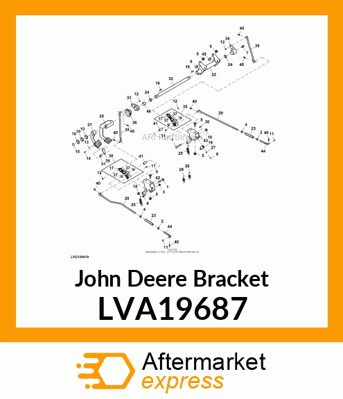 BRACKET, BRAKE SHAFT, WELDMENT LVA19687