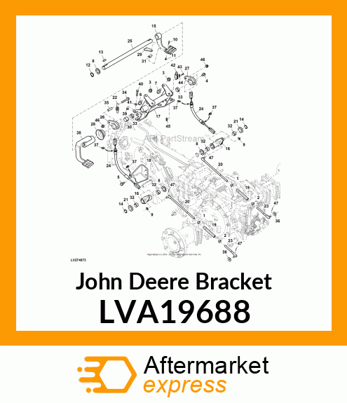 SUPPORT, CAB BRAKE SHAFT, 4R LVA19688