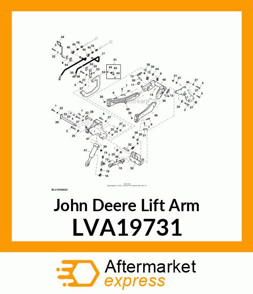 LIFT ARM, ARM, LIFT, RH, FRONT HITC LVA19731