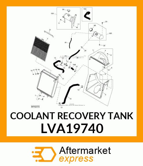 COOLANT RECOVERY TANK LVA19740