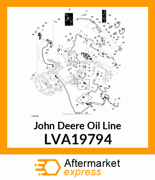 OIL LINE, B TO COUPLER LVA19794