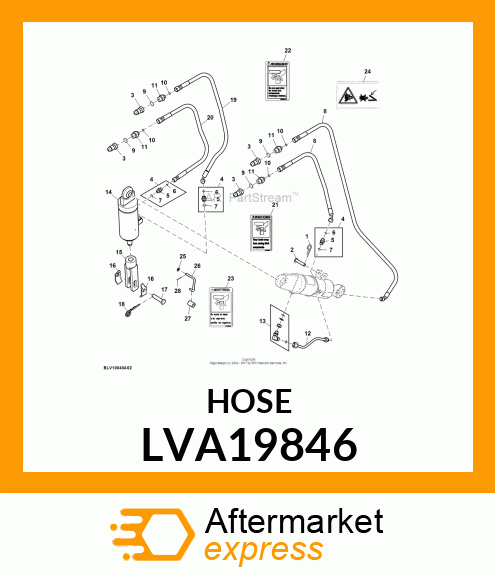 HOSE, TOP CYLINDER, OOS LVA19846