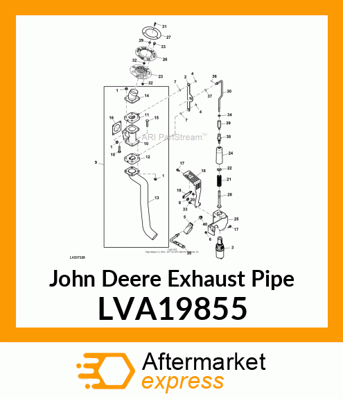 EXHAUST PIPE, UPPER PIPE ASSEMBLY LVA19855