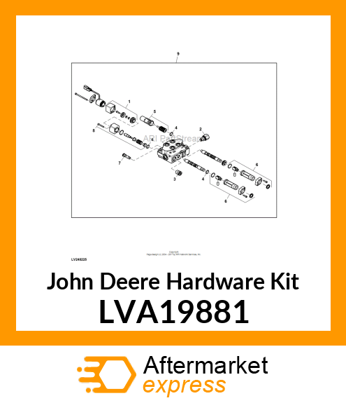 KIT, REAR SCV EH SPOOL HARDWARE LVA19881