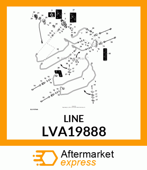 LINE,SCV B3 TO REAR LVA19888