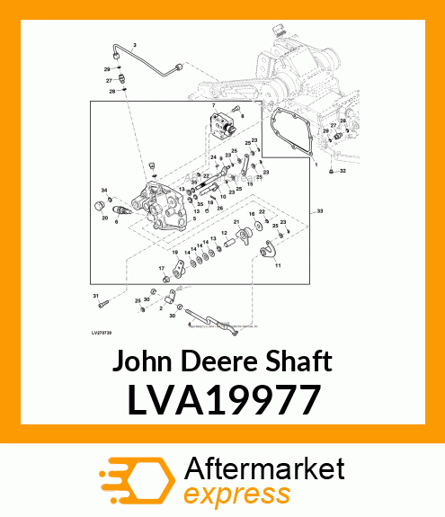 SHAFT, SHAFT, LEVER AND PIN ASM LVA19977