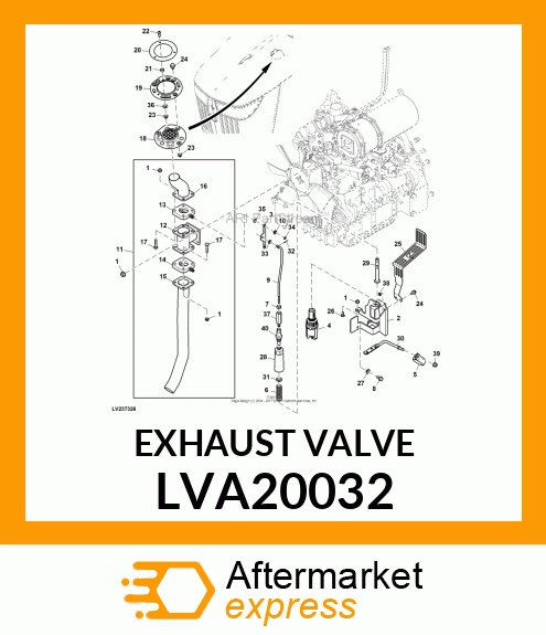 EXHAUST VALVE ASSEMBLY LVA20032