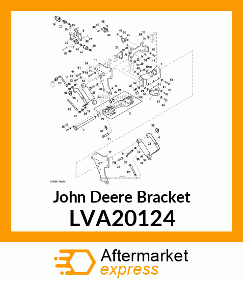 Spare part LVA20124 + BRACKET, BRACKET, TOP PLATE FRONT H