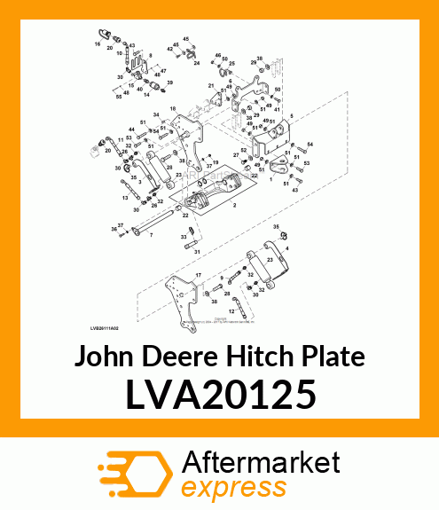 HITCH PLATE, HITCH PLATE, FRONT HIT LVA20125