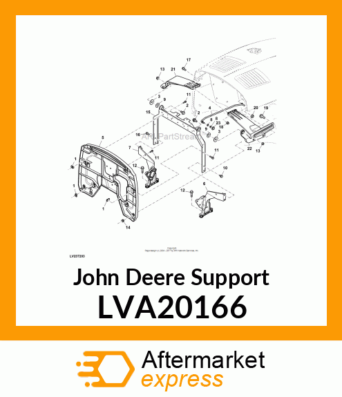 SUPPORT, HOOD AND COWLS LVA20166