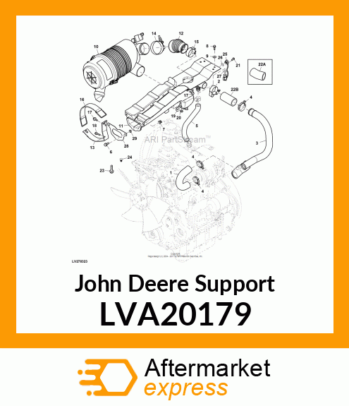 SUPPORT, CENTER INTAKE LVA20179