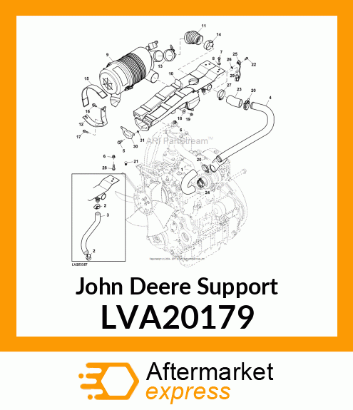 SUPPORT, CENTER INTAKE LVA20179