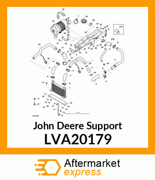 SUPPORT, CENTER INTAKE LVA20179