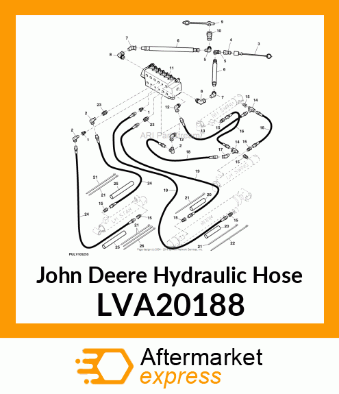 HOSE, HYDRAULIC, 1/4" X 21 1/2" LON LVA20188