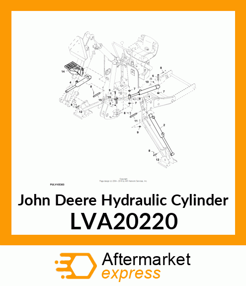 HYDRAULIC CYLINDER, STABILIZER, RH LVA20220