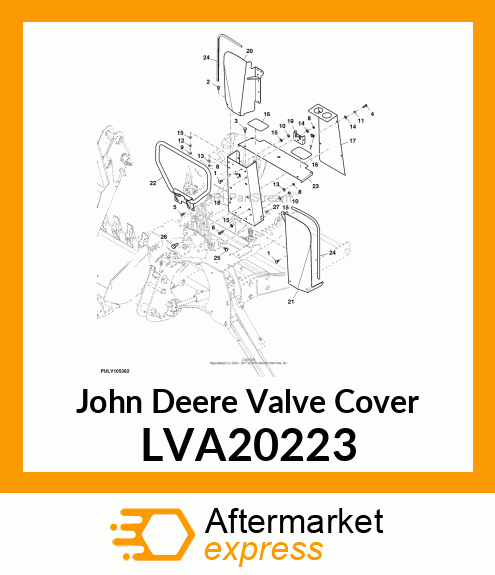 VALVE COVER, 375A, W/LABELS LVA20223