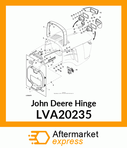 HINGE, HINGE, HOOD LVA20235