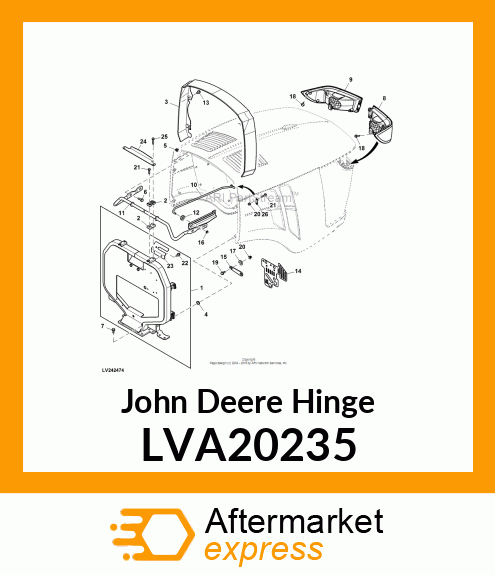 HINGE, HINGE, HOOD LVA20235