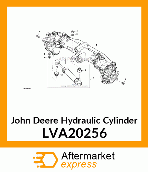 HYDRAULIC CYLINDER, CYLINDER, STEER LVA20256