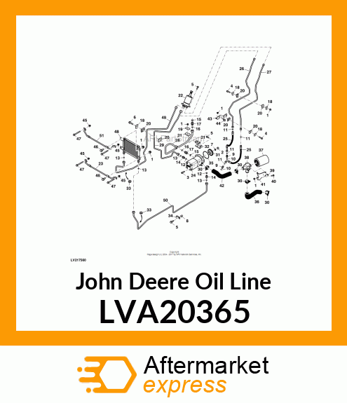 OIL LINE, STEERING LINE, SCU TO OIL LVA20365