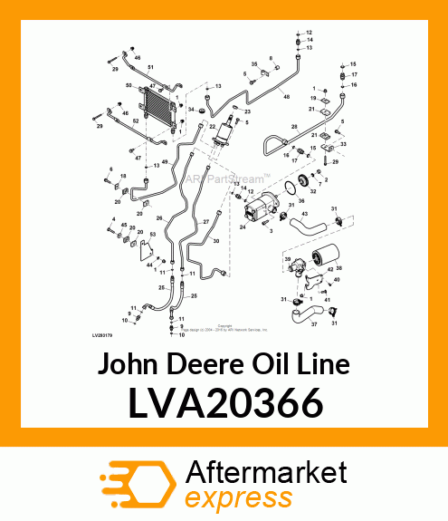 ASM, LINE OIL COOLER TO CHARGE LVA20366