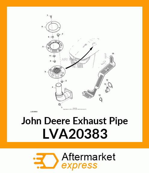 PIPE, EXHAUST LVA20383