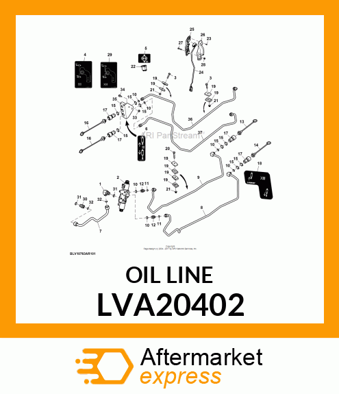 OIL LINE, LINE, 3RD SCV A3 TO COUP LVA20402