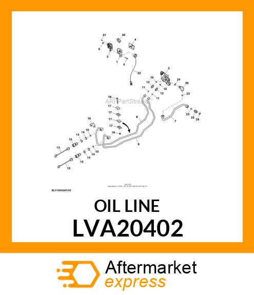 OIL LINE, LINE, 3RD SCV A3 TO COUP LVA20402