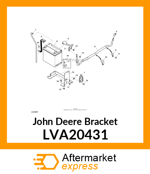 BRACKET, X35 BATTERY TRAY LVA20431