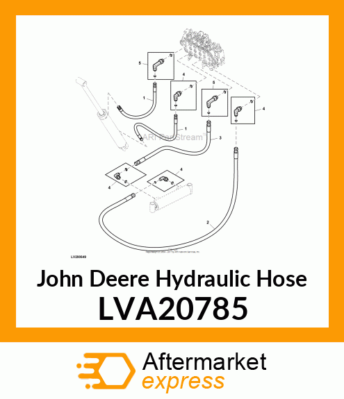 HYDRAULIC HOSE, ROD SIDE SWING LVA20785